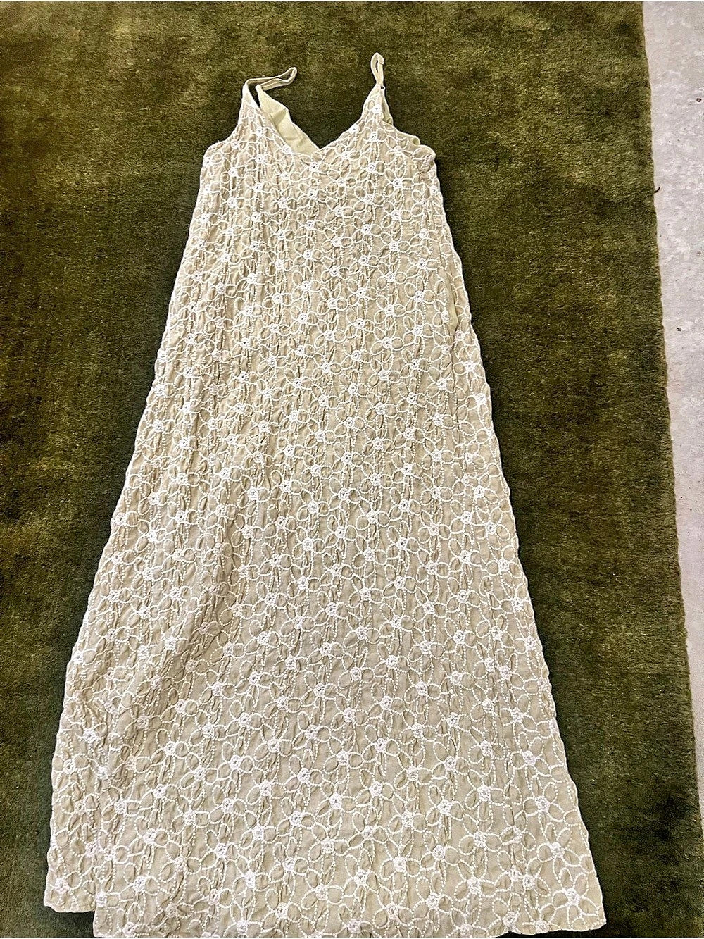 Maddie Said Floral Maxi Dress in Cream & Pink Like New